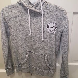 Hollister Grey Embroidered Hoodie